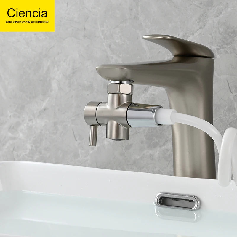 Ciencia Brass Faucet Diverter Valve Kitchen Sink Faucet Valve Splitter with Aerator Sink Hose Connector M22 to M24