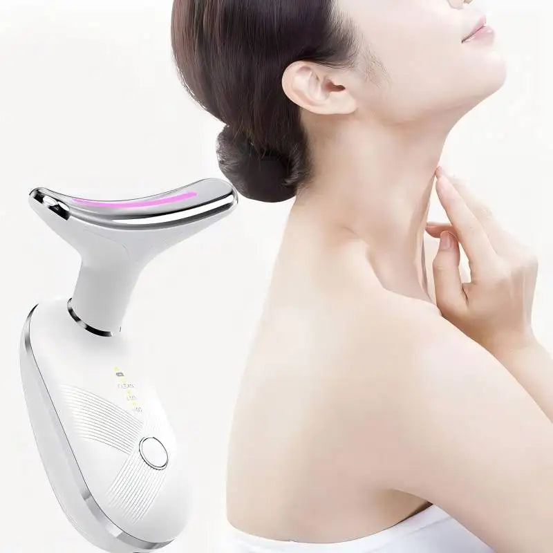 Red Light LED Facial Massager Face Neck Beauty Device Skin Care Tool with Vibration Face Sculpting Tool for Revitalize Skin
