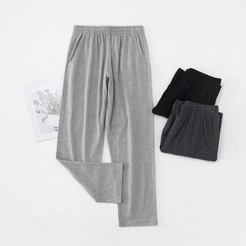 Summer Casual Thin Pajama Pants for Men, Loose Fit, Plus Size, Home Pants That Can Be Worn Outside, Plaid Pants