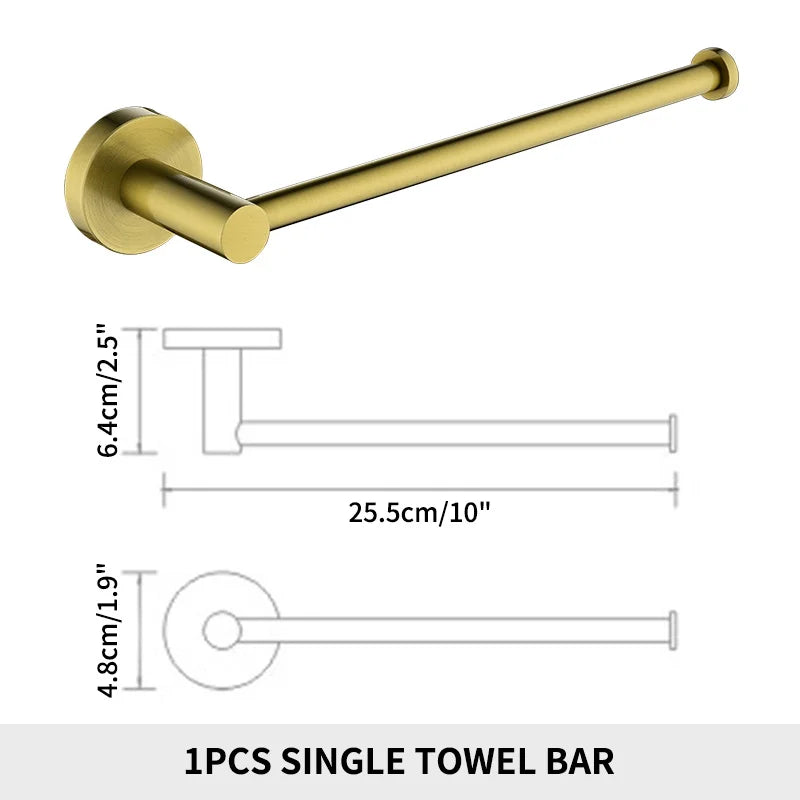 Bathroom Accessories Towel Rack Shelf Paper Holder Stainless Steel Toilet Brush Holder Hand Towel Ring Robe Hook Hanger Chrome