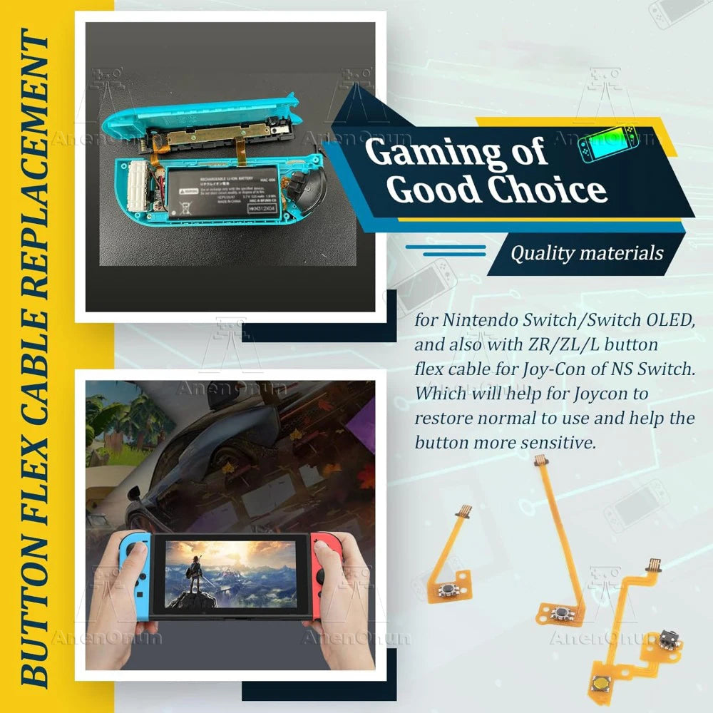 ZL ZR L Button Flex Cable for Switch/Switch OLED Joycon Replacement Repair Part Fix Unresponsive Shoulder Button & Broken Ribbon