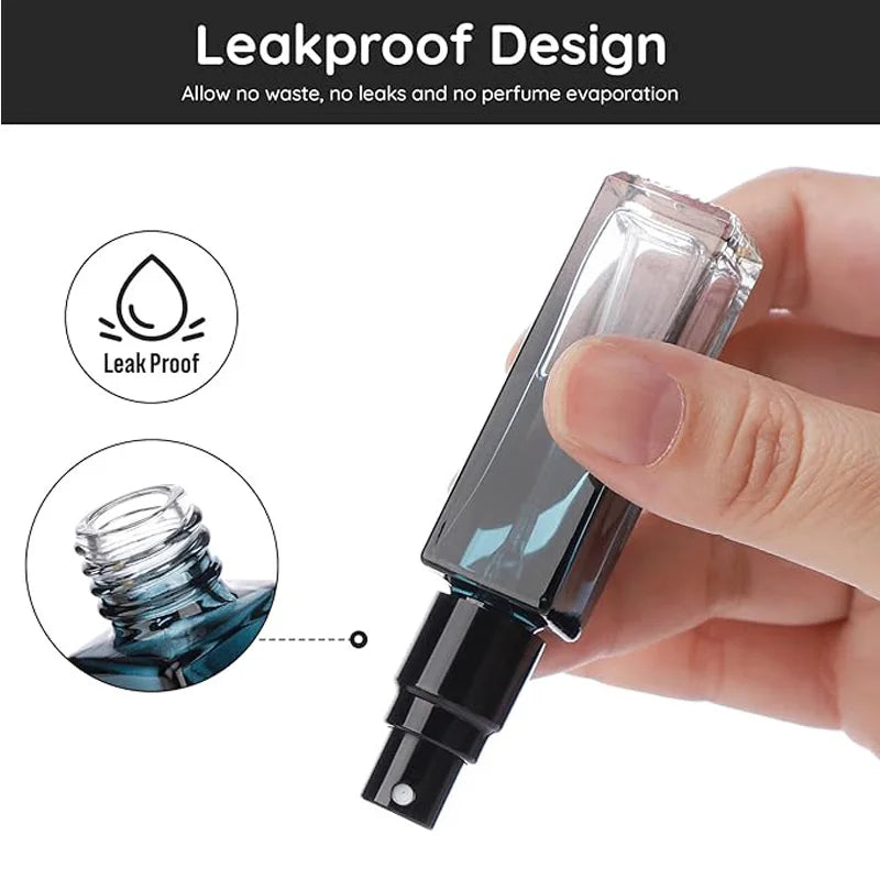 1/2Pcs Refillable Perfume Bottle Kit 10ML Mini Glass Perfume Containers with Funnel Leak-proof Atomizer Pump Bottle Toiletries