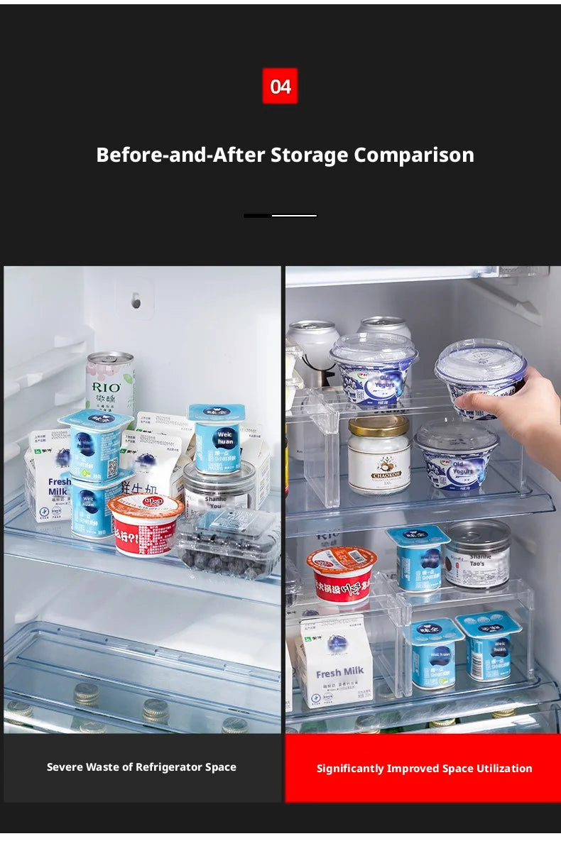 Adjustable Clear Kitchen Cabinet Organizer, Expandable Spice&Plate Storage Rack,Kitchen/Bathroom Divider Organizer for Cabinets