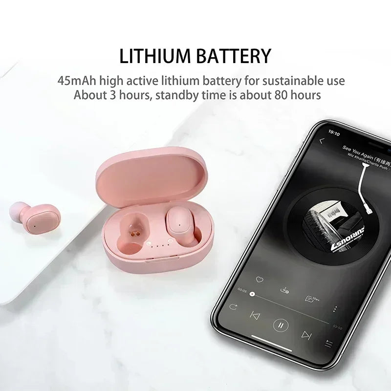 Original Wireless Earphone TWS Bluetooth Headset HiFi Music Headphone Noise Reduction Earbuds Sport Game with Mic