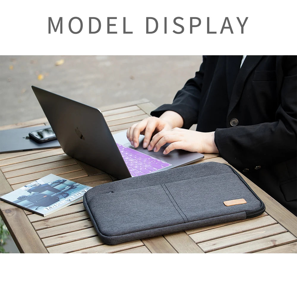 Laptop Sleeve Bag 14 15.6 Inch Notebook Pouch For Macbook HP Dell Acer Shockproof Computer Briefcase Travel Business Men Case