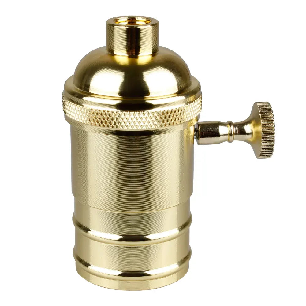E27 Lamp Holder Vintage Edison Bulb Base Screw Bulb Base Aluminum Light 110V 220V Socket Industrial Retro Pendant Lampholder
