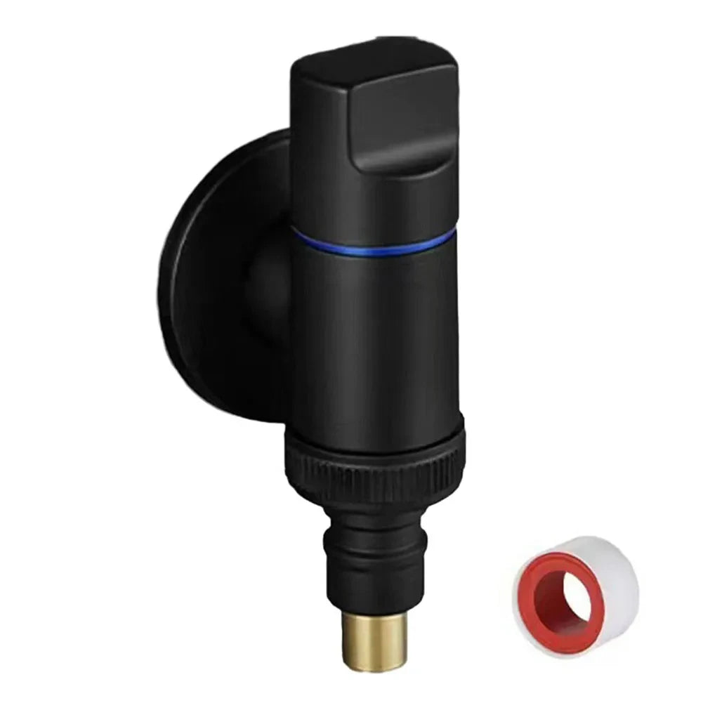 Washing Machine Faucet Brass Water Stop Quick Opening Angle Valve Wall Mounted G1/2 Water Stop Clip Bathroom Accessories