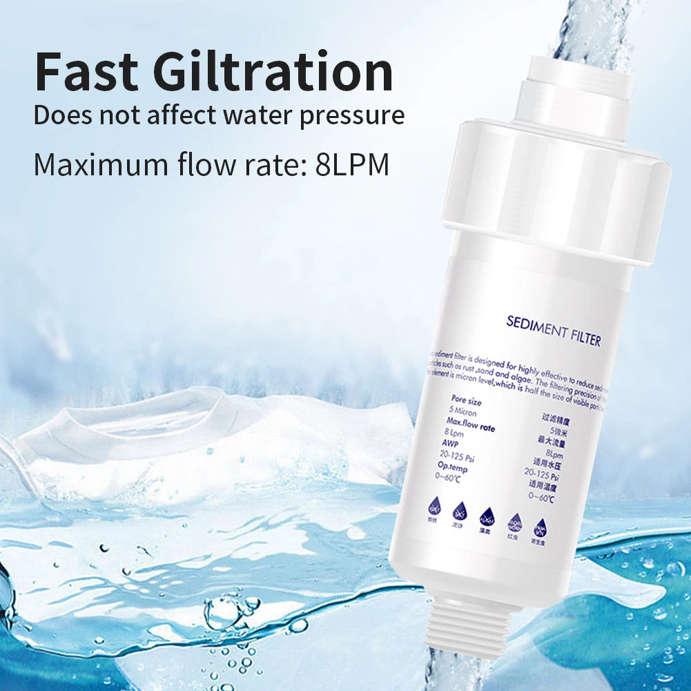 PP Cotton Pre-Filter Water 8LPM Front Purification Strainer Water Filter Cartridge Cotton Filter Small Household Filte