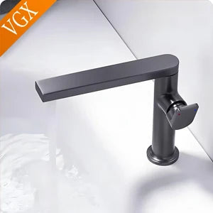 VGX Multifunctional Bathroom Faucets Pull Out Basin Mixer Sink Faucet Gourmet LED Temperature Tap 360° Tapware Crane Brass White
