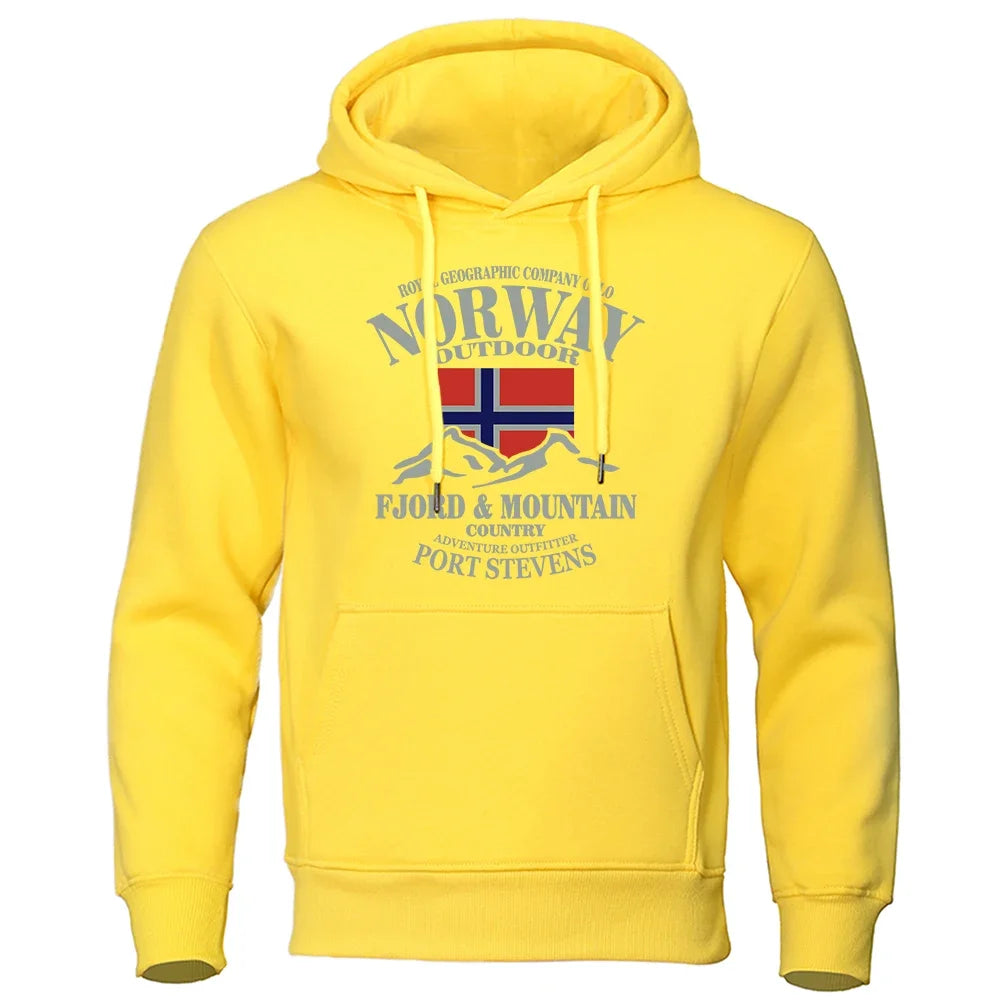Norway FjordFashion High Quality Hoody Oversize Casual Mountain Hoodies For Men Autumn Street S-Xxl Hoodie Loose  Clothing Women