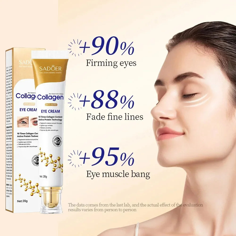 20g Collagen Eye Cream, Moisturizing, Firming, Beautifying, Eye Care Product, Suitable for Women's Daily Eye Care, Makes Skin Look Younger