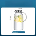 COOKER KING 1.8/2.5L Glass Water Kettle High Borosilicate Glass Large Capacity Teapot High Temperature Resistance Office Use