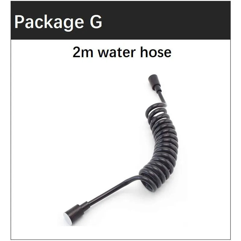 Black Bathroom Toilet wash Bidet Faucet Spray Gun Sprayer shower head Anal self cleaning Handheld water tap valve hose holder t