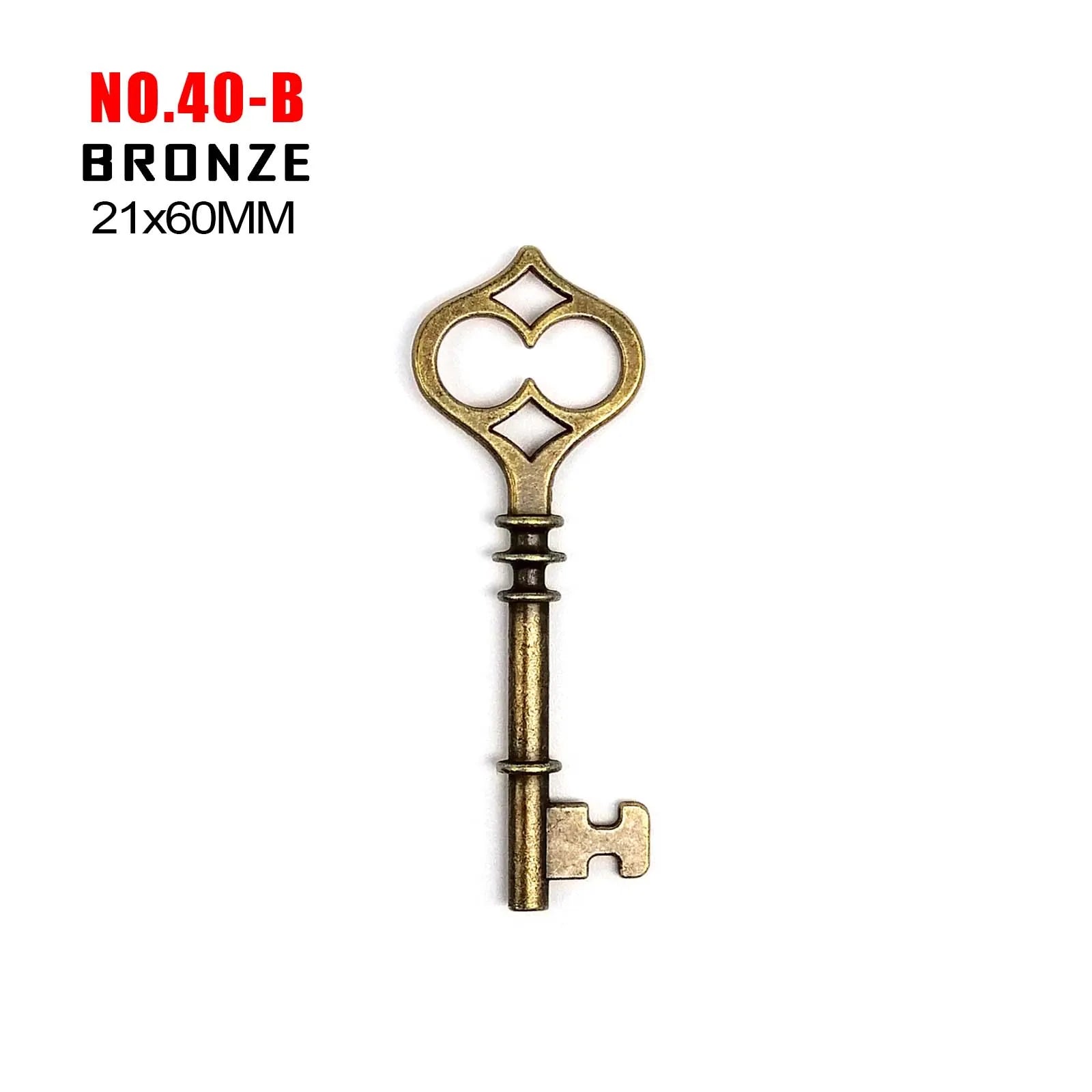 10pcs Old Looking Old-fashioned Decorative Vintage Key Steampunk Charms Pendant Jewelry Making Antique Brass Bronze Silver