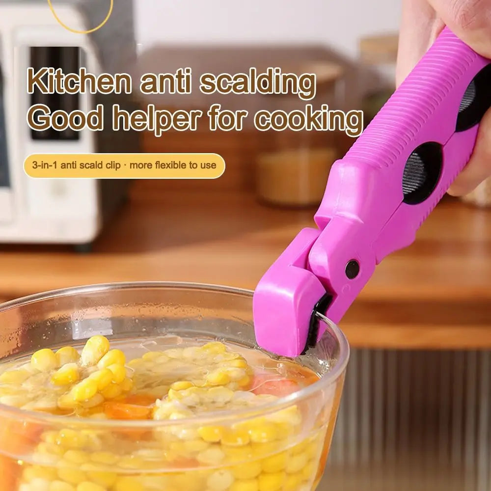 Durable Non-slip Anti Scalding Clip Gripper Multifunctional Anti Scalding Holder Meal Bowls Tongs Kitchen Gadgets Pot Clips