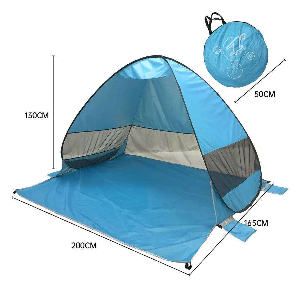 Beach Tent  Automatic Instant Pop Up Tent Potable Beach Tent Outdoor Waterproof UV Protection Camping Fishing Tent