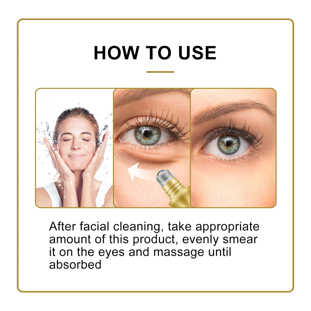 Firming Hydrating Eye Roller Serum - Targets Dark Circles, Diminishes Fine Lines, Gentle Nourishing Eye Care