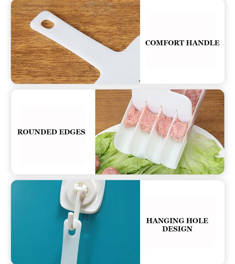 NEW Quadruple Meatball Maker Set Rice-Meat Dumplings Maker Fried Fish Meat Making Balls Mold Kitchen Gadgets Cooking Accessories