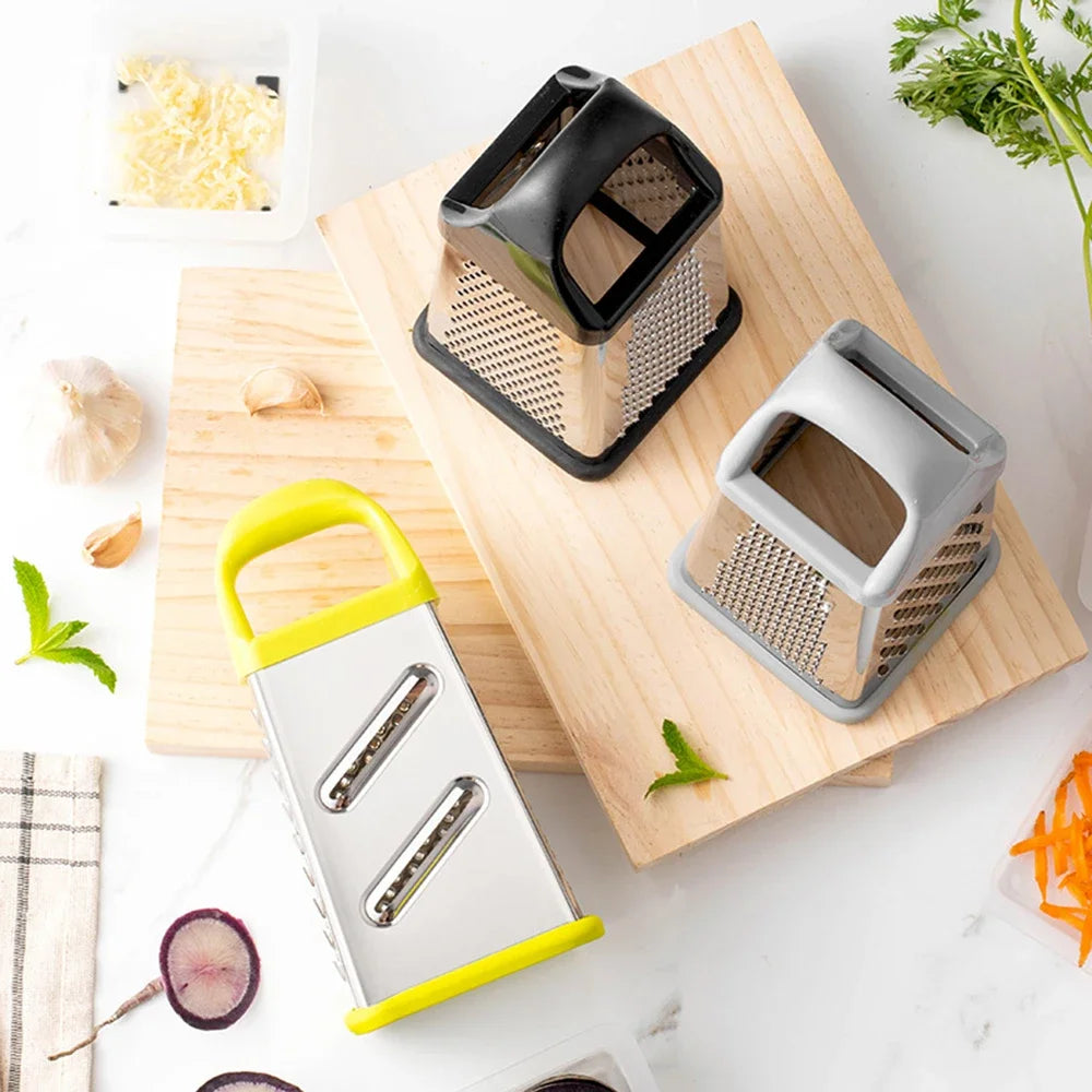 Multifunctional Vegetable Grater Chopper 4 Side Manual Stainless Steel Cheese Garlic Ginger Fruit Cutter Slicer Kitchen Gadgets