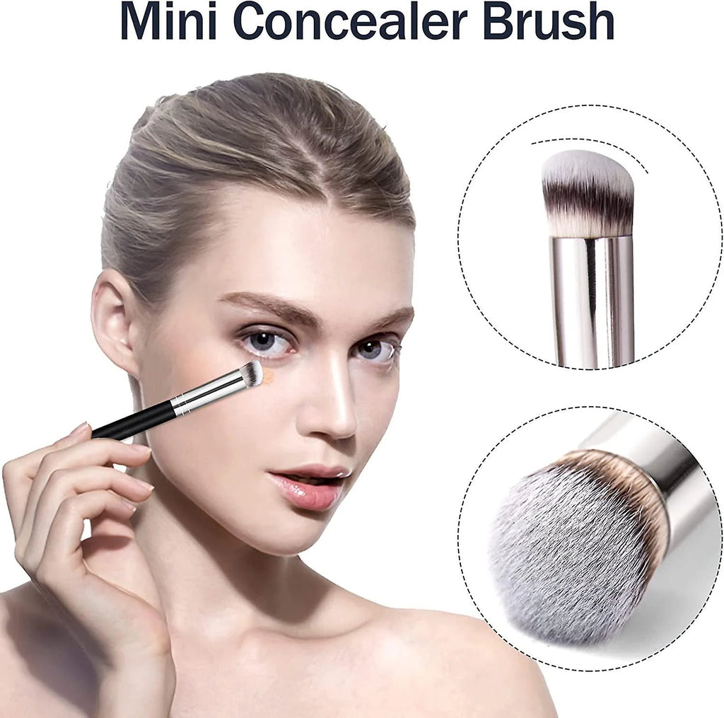 3/5 pcs Foundation Concealer Brush, Premium Contour Blusher Brushes, Flawless Under Eye Dense Face Makeup Brush For Blending