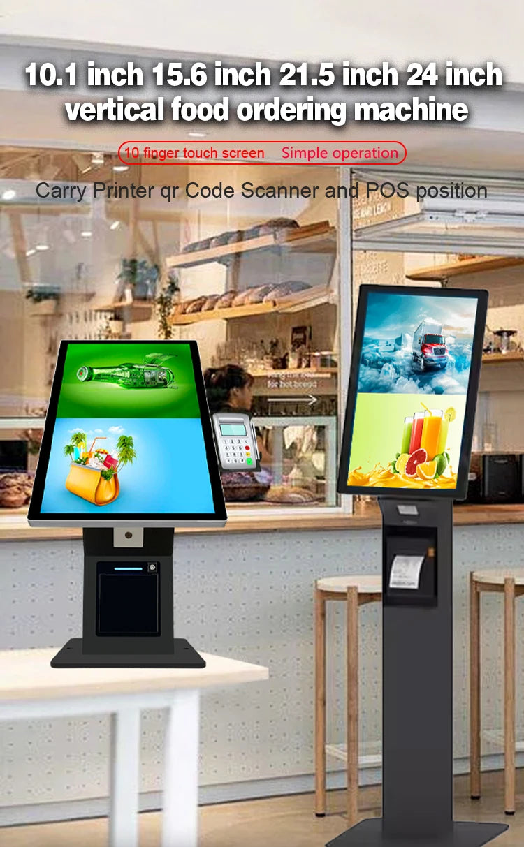 【Hot Sale】21.5Inch Desktop Self-Service Payment Pos Terminal Android Sales Kiosks Self Order Menu Screen Terminal Kiosk Fast Foo