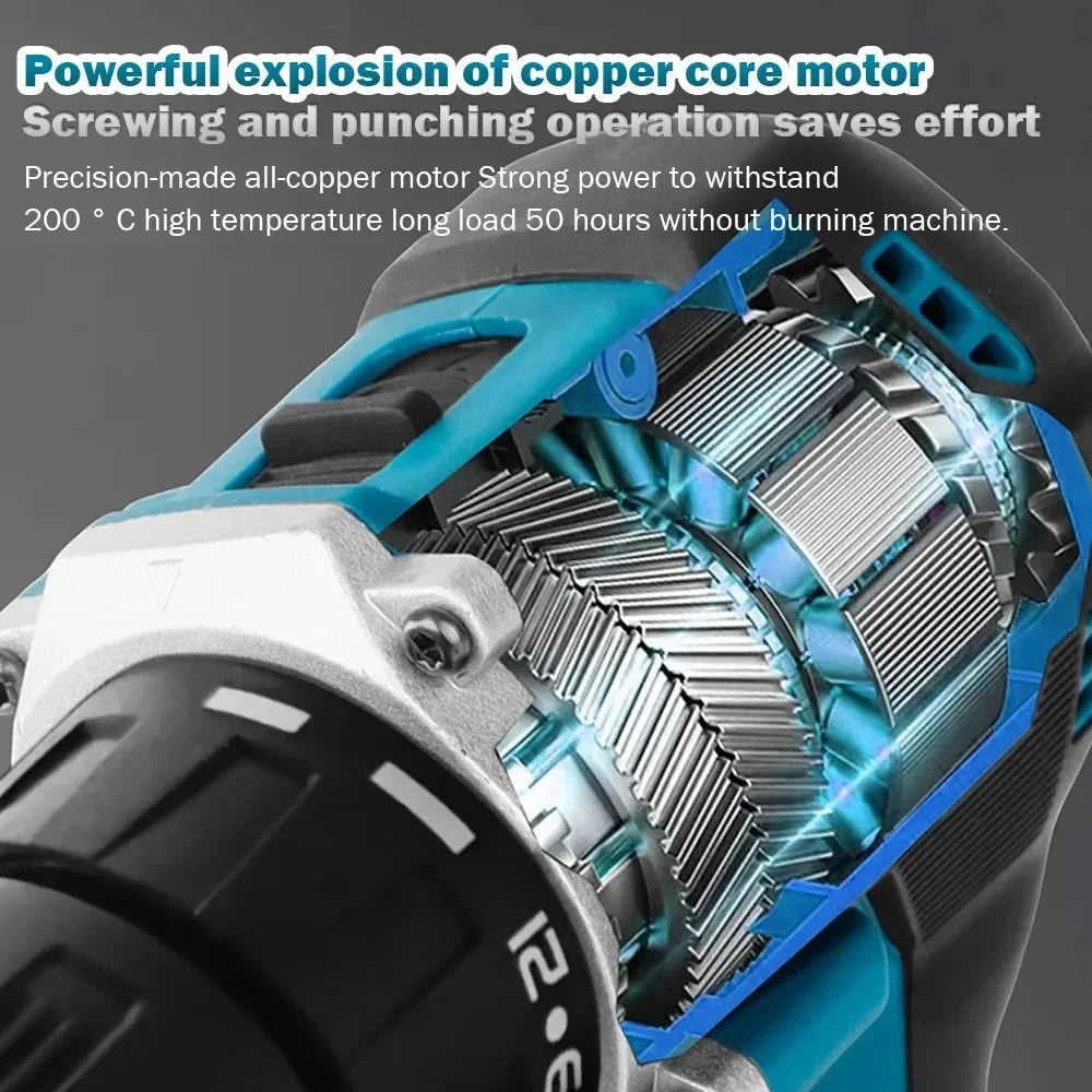 Makita 18V battery DDF487 brushless electric drill, suitable for five-rope impact drill of decoration team uses Suitable