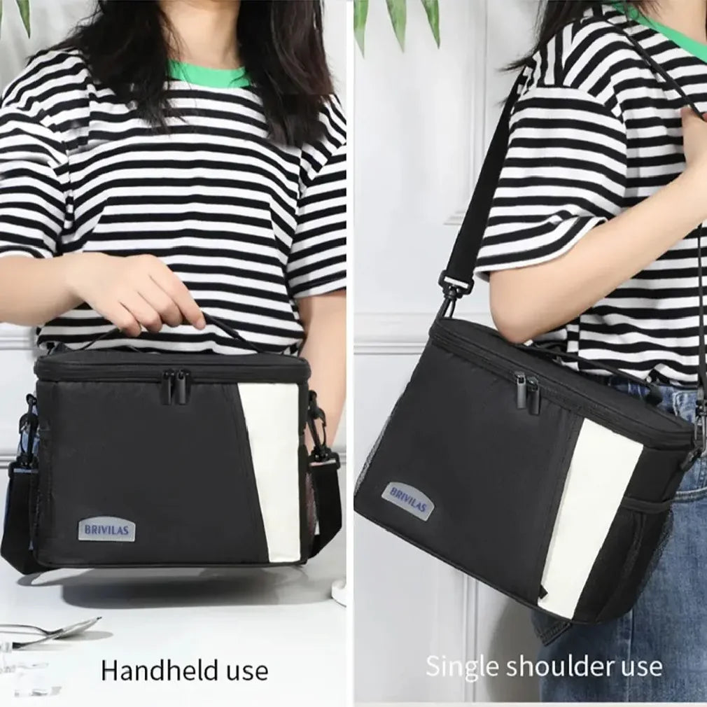 Insulated Lunch Bag Large Reusable Lunch Bags with Adjustable Shoulder Strap for Women Men, Ideal for Work, School & Outdoor Use