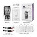 3-in-1 EMS & TENS Unit Machine Professional Muscle Stimulator Electronic Acupuncture Massager for Neck, Back, Legs, Feet & Body