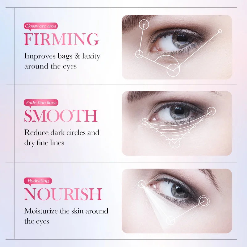 80pcs/40pair BIOAQUA Collagen Niacinamide/Retinol/Vitamin C Eye Mask Brightening Hydrating Anti Aging Under Eye Patches