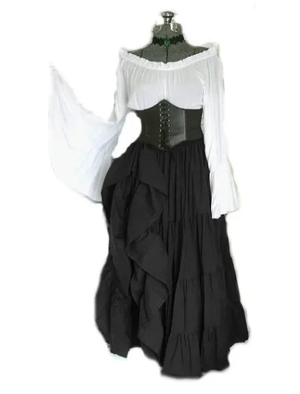 2025 New Party Long-sleeved Dress Women's Renaissance Medieval Clothing European and American