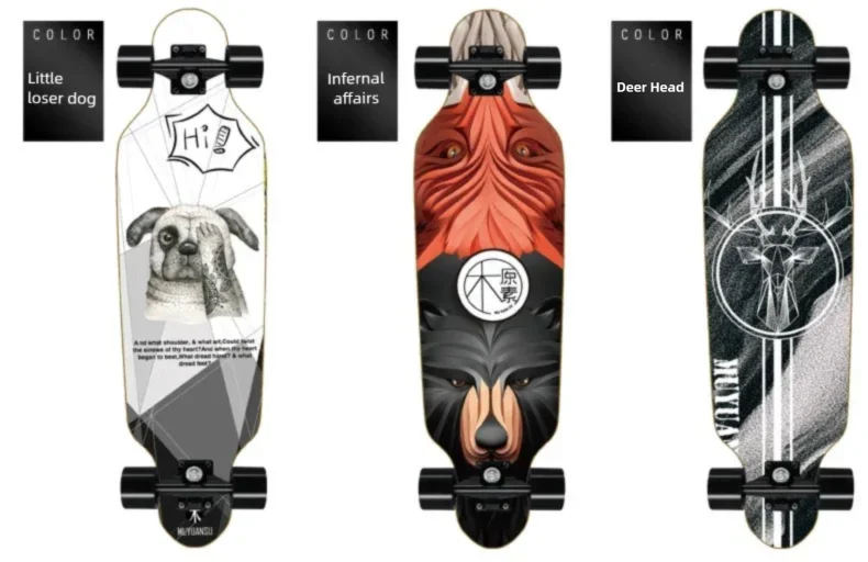 Korean Style Mini Dancing Four-Wheel Short Skateboard, Street Cruising Portable Commuter Skate Board for Adults Teenagers Boys