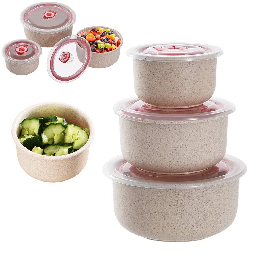 3pcs Lunch Box set Food Storage Containers with Lids Microwave Storage Containers for Storing Fruits Vegetables