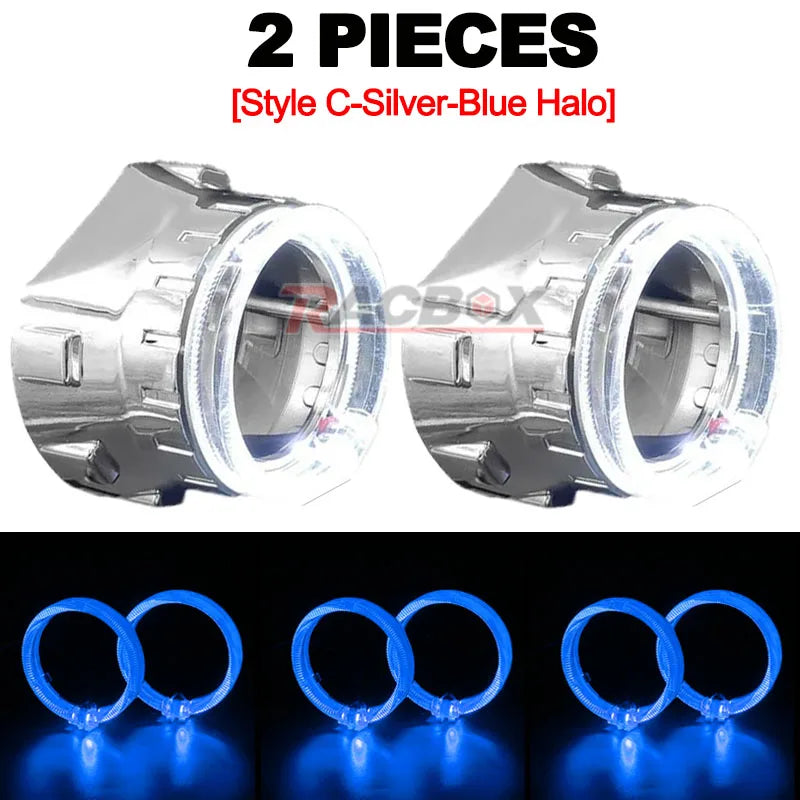 1/2pcs 2.5 Inch Projector Len Car Styling  Cover Shroud Shell Headlights Len Mask For 2.5inch Bi Xenon Bi-LED Headlamp Retrofit