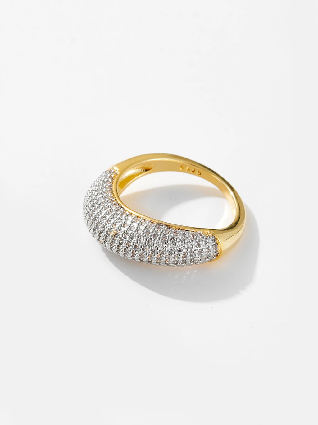 DPLAOPA 100% 925 Sterling Silver Geometric Full Zircon Pave Women Ring Luxury Crystal Fine Jewelry Rock Punk Wedding Gift