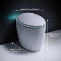 Sanyipace Smart Toilet Seat with Bidet 17.3" ADA Comfort Height Air Dryer Heated Seat Warm Water 1000 Map 360° Auto Flush Toilet
