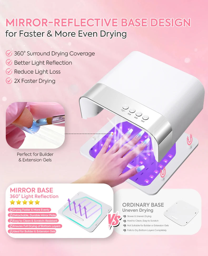 36LEDS UV LED Nail Dryer With HD Display 168W Nail Drying Lamp for Fast Drying All Gel Nail Polish Professional Manicure Tools