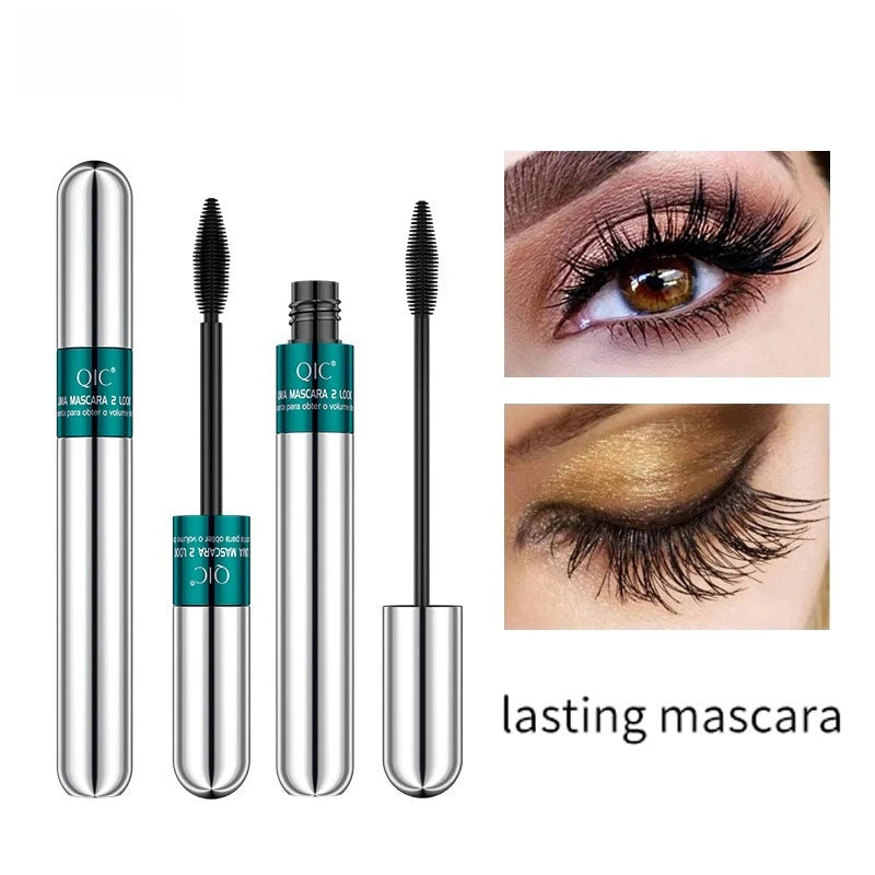 2 in 1 Dual Effect Black Waterproof Mascara 4D Lash Lengthening Thickening Curling Eye Lasting Fast Dry Mascara Makeup Cosmetics