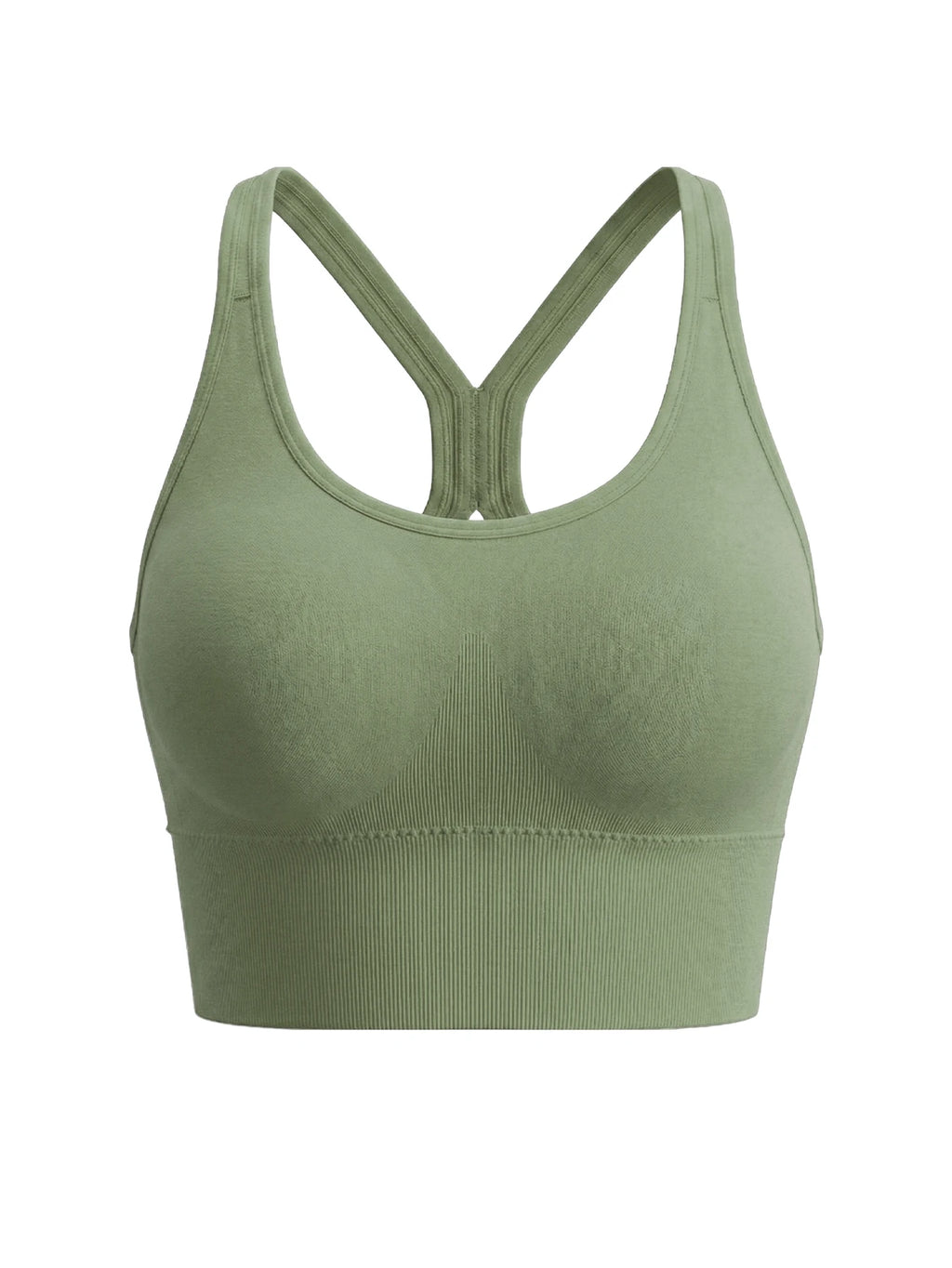 Women's Seamless Sports Bra, High Support Workout Running Vest, Yoga Gym Fitness Top, Wirefree Side Support Backless Crop Top