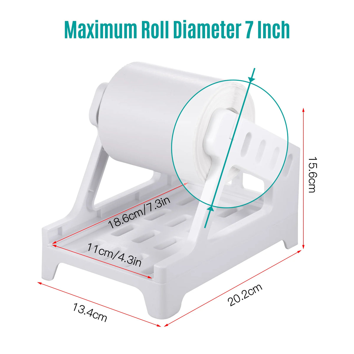 Label Holder for 4x6 Shipping Labels Printer Rolls and Fanfold Labels 2 in 1 Work for Desktop Themal Label Sticker Dispenser