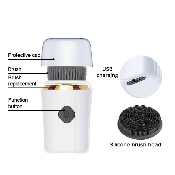 Electric Facial Cleansing Device Home Electric Deep Clean Beauty Tool 360 Rotation Portable Beauty Skin Care Pore Cleaning