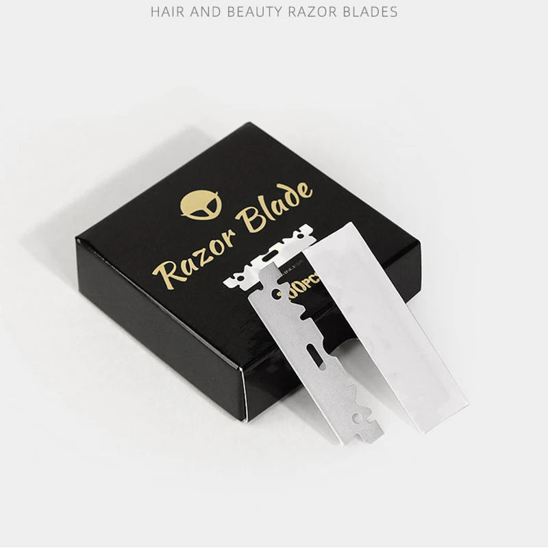 wooden trimmer manual shaver professional straight edge stainless steel sharp barber razor folding shaving blade shave beard cut