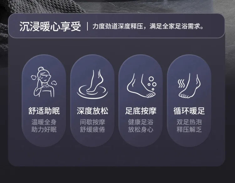 220V AUX Electric Foot Spa Bath Massager with Heating and Constant Temperature Automatic Home Use Deep Bucket WDC