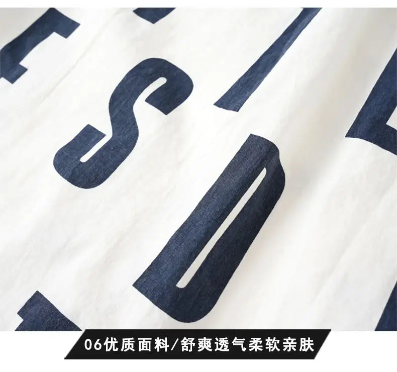 Men Clothing Spring Autumn Trendy Vintage Letter Print Lapel Shirt Simple Casual Long Sleeve Pocket Loose Tops Camisa Masculina