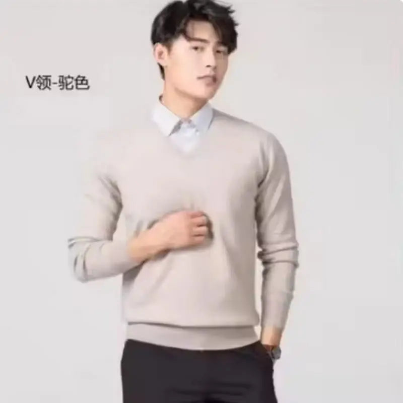 Cashmere Cotton Blended Thick Pullover Men Sweater 2025 Autumn Winter Jersey Hombre Jumper Pull Homme Hiver Knitted Sweaters