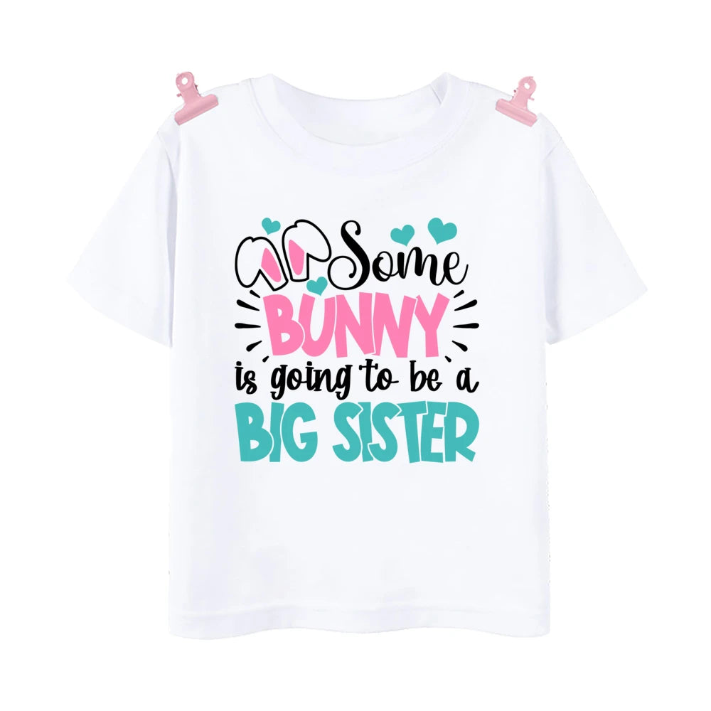 Happy Easter Bunny Print Kids Shirt Easter Party Boys Girls Outfit T-shirt Child Holiay Clothes Children Short Sleeve Shirts Tee