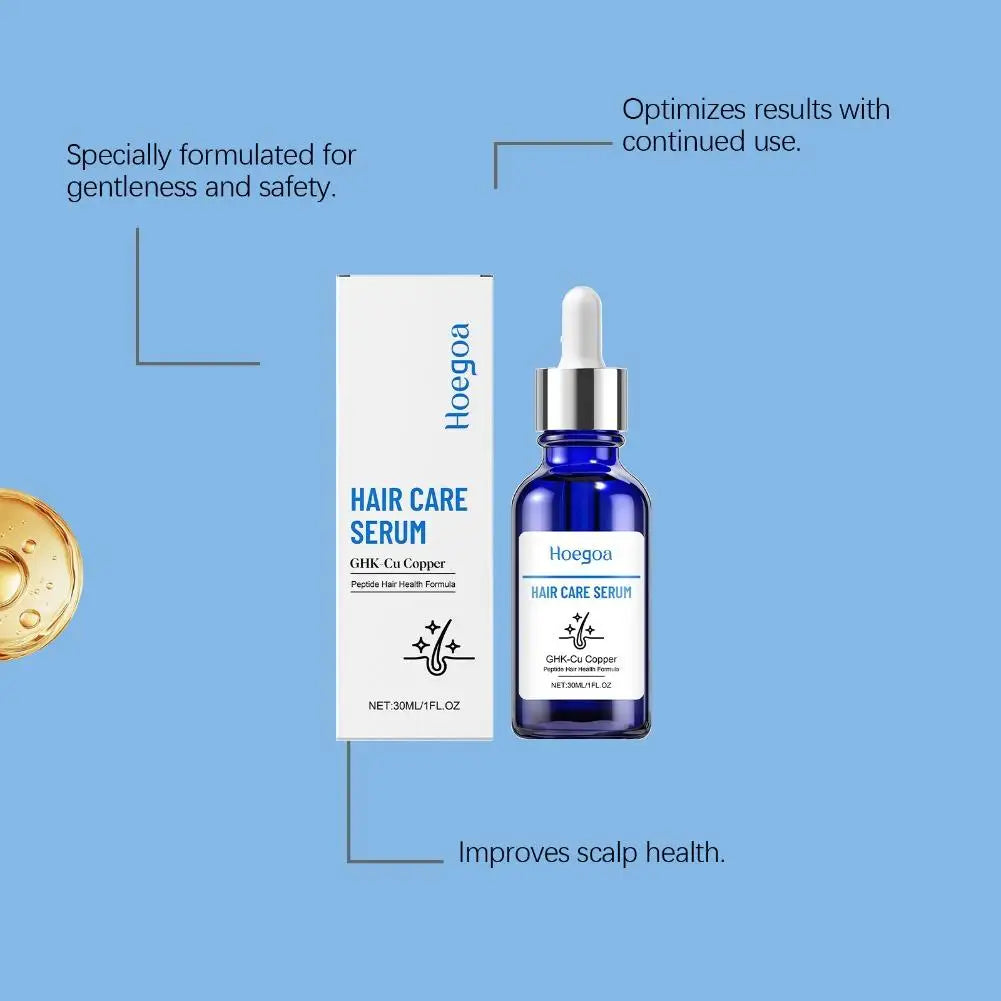30ML Copper Peptide Hair Care Serum,For All Scalp Types Hair Strengthening Volumizing Nourishing Thicker Fuller Hair Essence