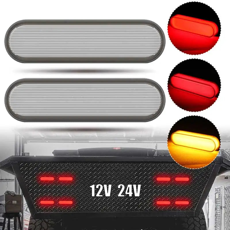 Motorcycle Taillight LED Turn Signal Lights Rear Brake Indicator 34 Leds For Scooter Pickup Truck Quad Bike Tail Clearance Lamp