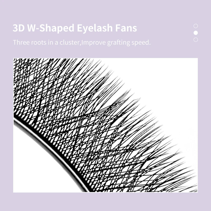 DIYDAY 3D W Lashes Extension 6D W Shaped Bloom Premade Eyelash Fans C D Curl Natural False Eyelashes for Extension Makeup