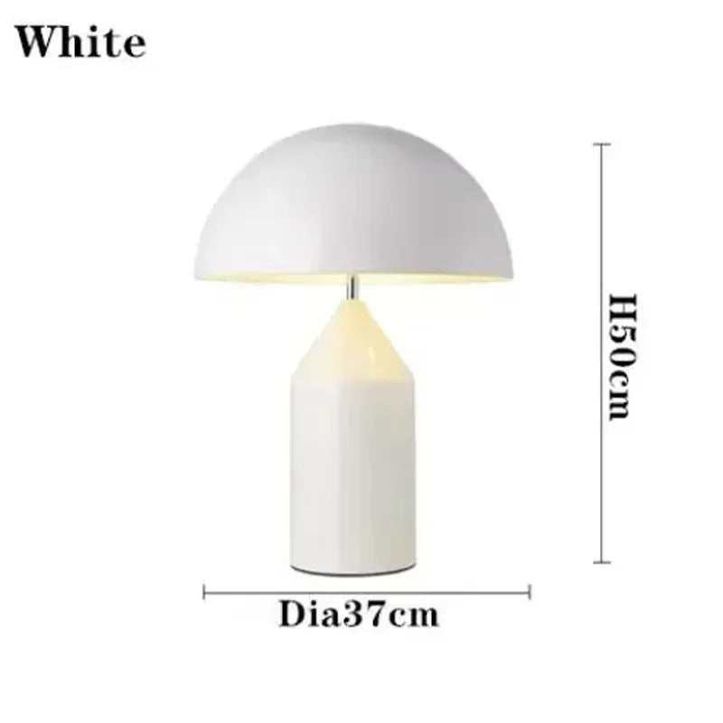 Oluce Atollo Lamp Modern Creative Mushroom Lamp for Bedroom Study Living Room Decoration Gold White Black Bedside Table Lamp