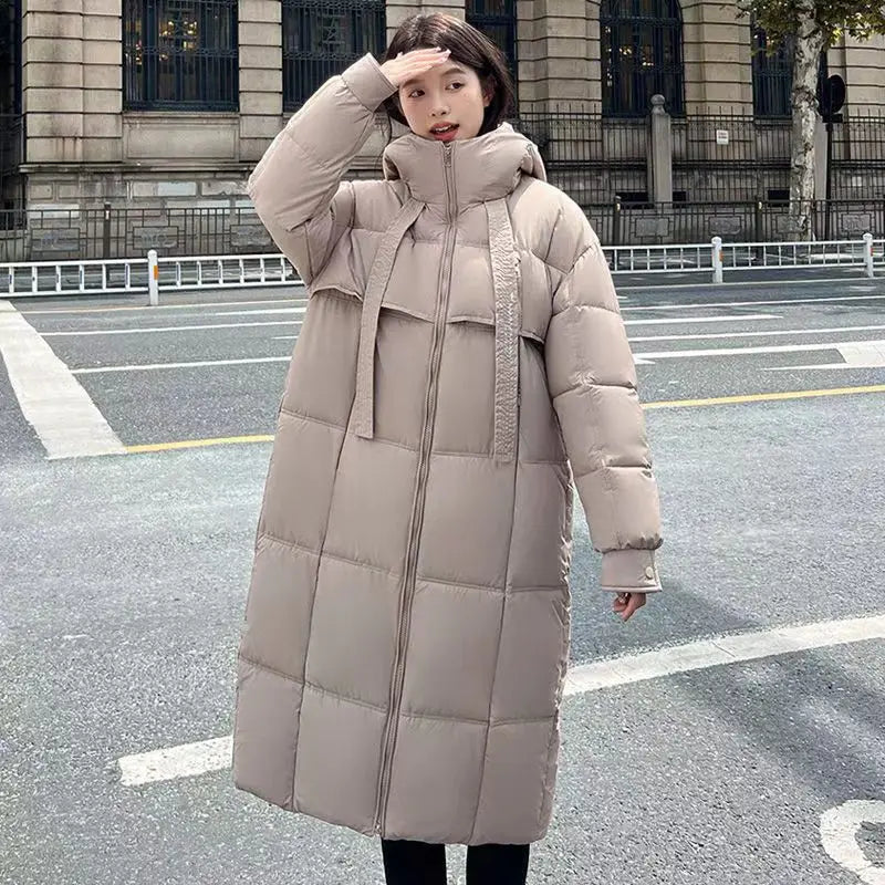 Women's Winter Down Jacket Parkas Brand Luxury Woman Clothes Warm Thick Loose Winter Coats Long Padding Padded Jacket HWY290